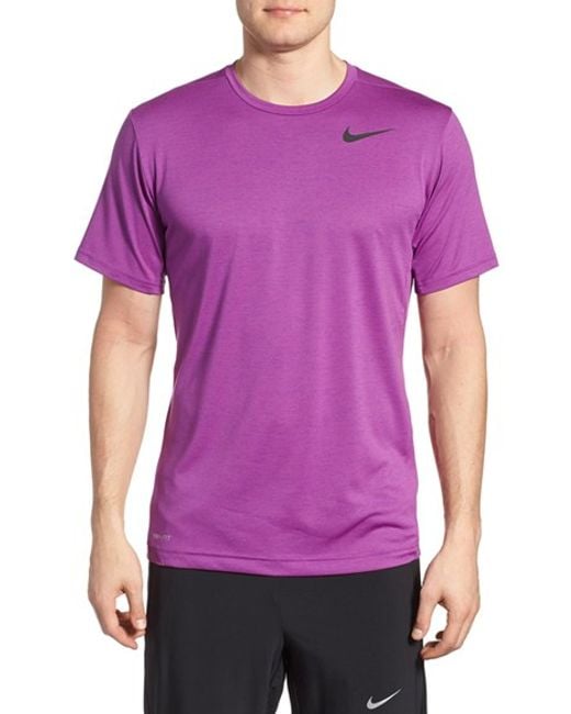 mens purple dri fit shirt